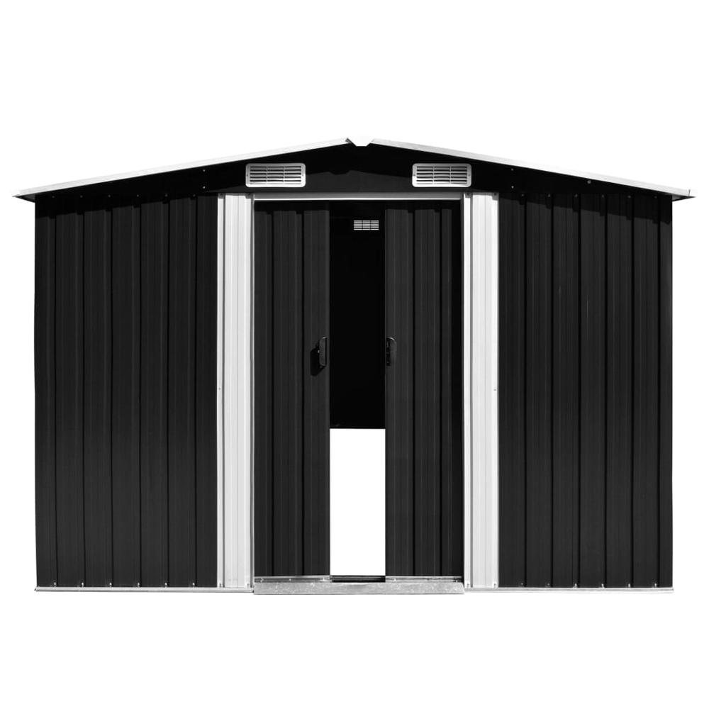 Garden Shed 101.2"x117.3"x70.1" Metal Anthracite. Picture 1
