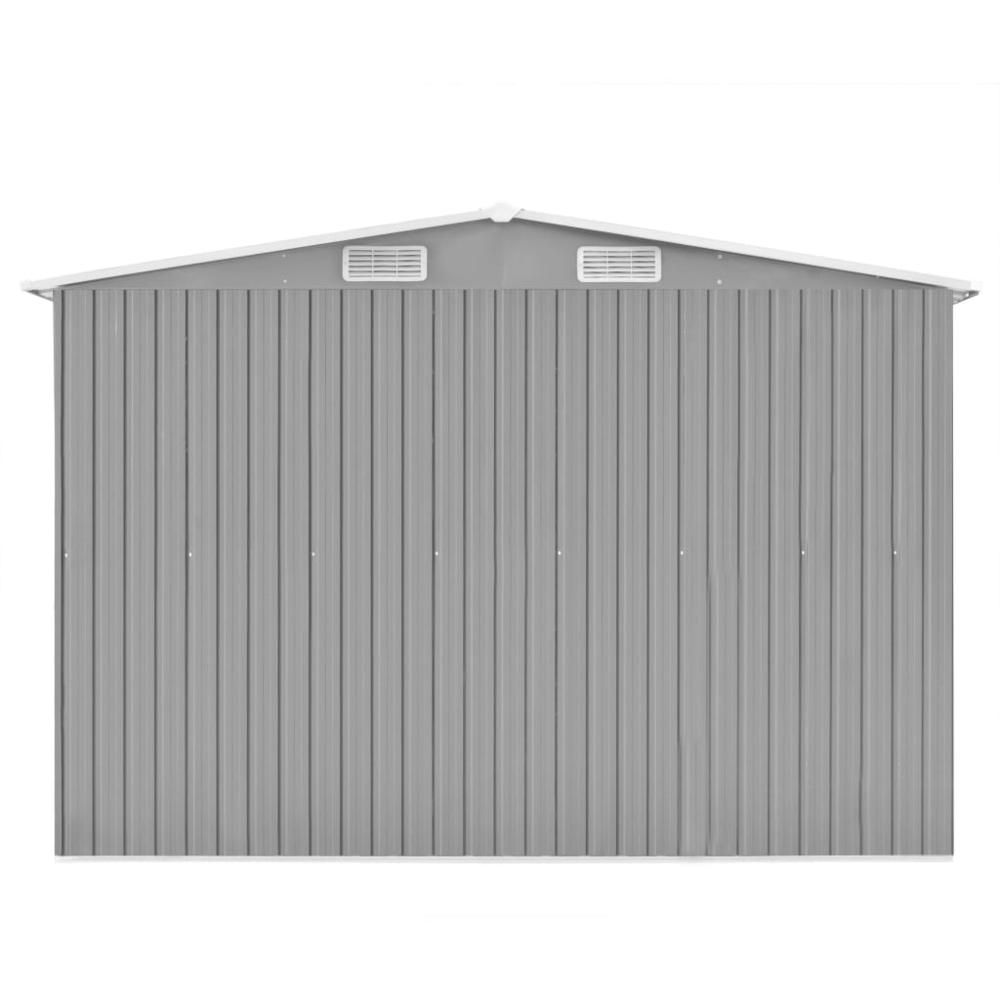 Garden Shed 101.2"x154.3"x71.3" Metal Gray. Picture 2
