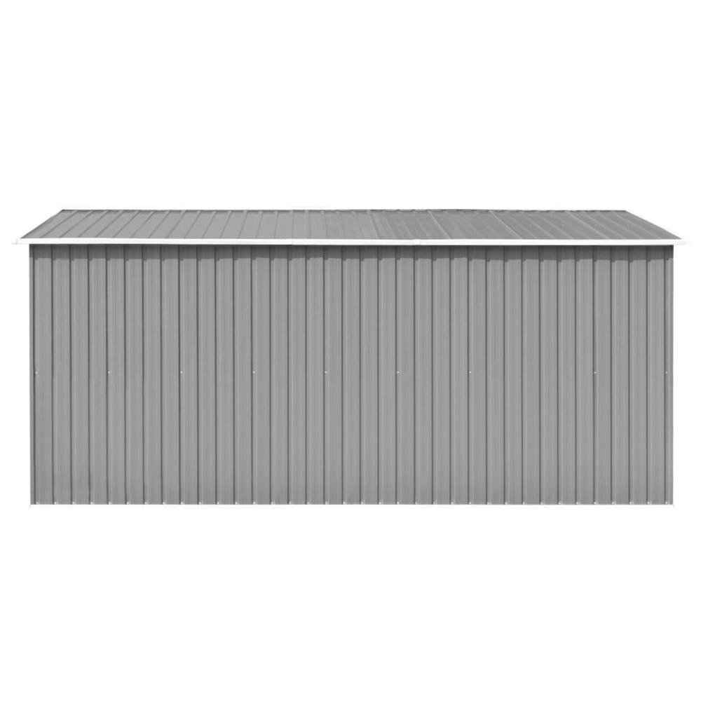 Garden Shed 101.2"x154.3"x71.3" Metal Gray. Picture 3