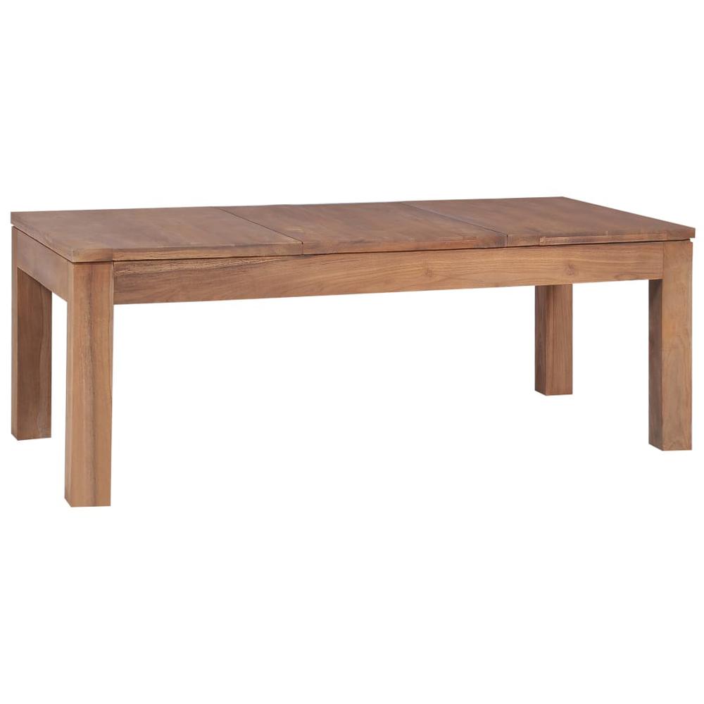 vidaXL Coffee Table Solid Teak Wood with Natural Finish 43.3"x23.6"x15.7", 246955. Picture 3