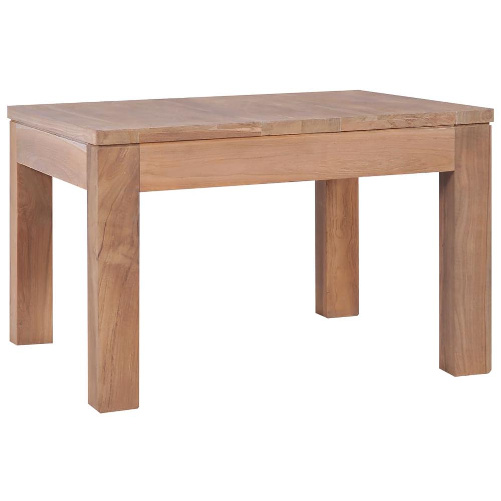 vidaXL Coffee Table Solid Teak Wood with Natural Finish 23.6"x23.6"x15.7", 246956. Picture 3