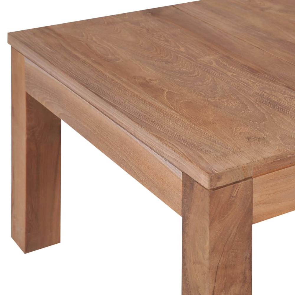 vidaXL Coffee Table Solid Teak Wood with Natural Finish 23.6"x23.6"x15.7", 246956. Picture 5