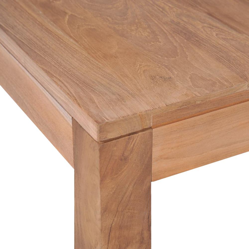 vidaXL Coffee Table Solid Teak Wood with Natural Finish 23.6"x23.6"x15.7", 246956. Picture 6