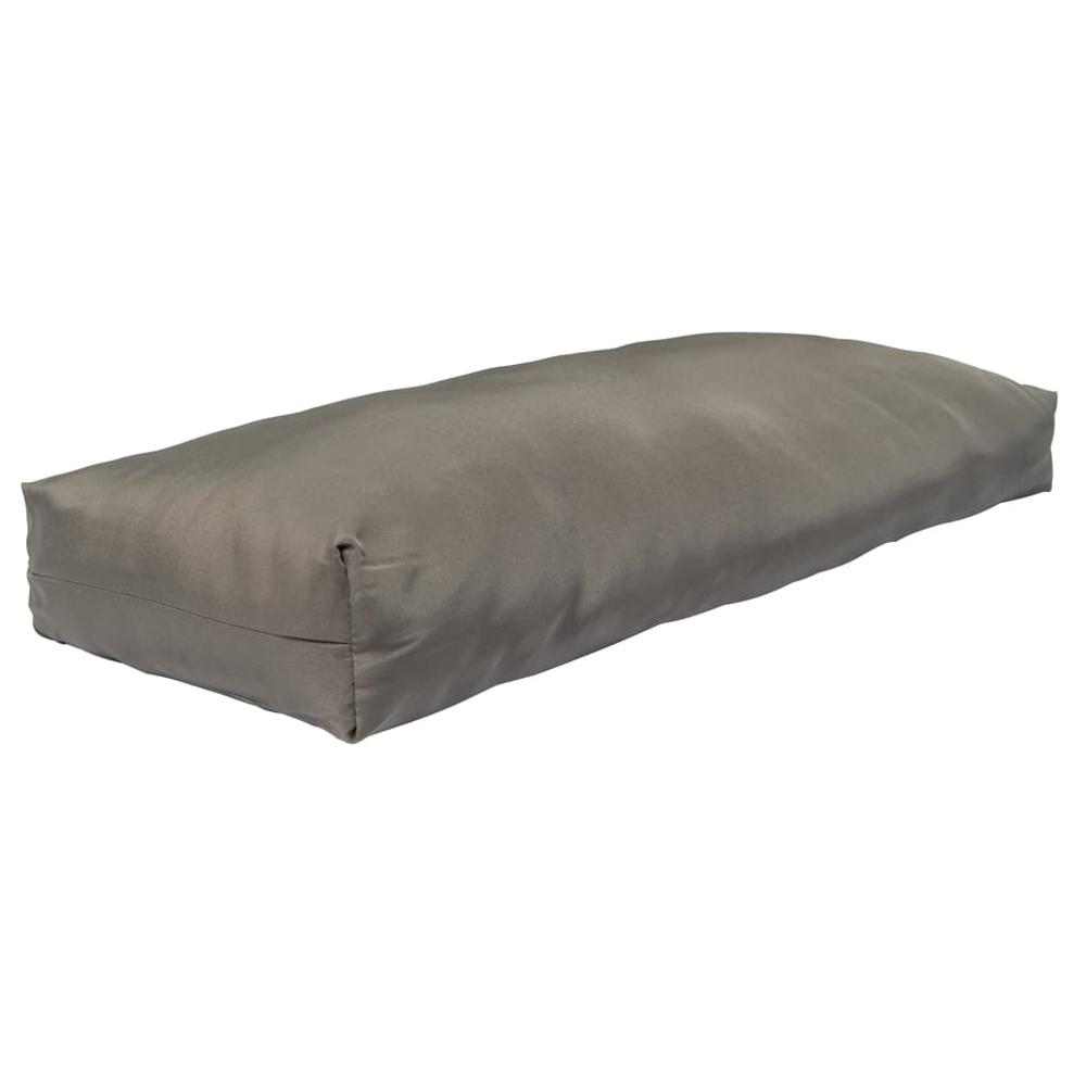 vidaXL Pallet Cushions 2 pcs Gray Polyester. Picture 5