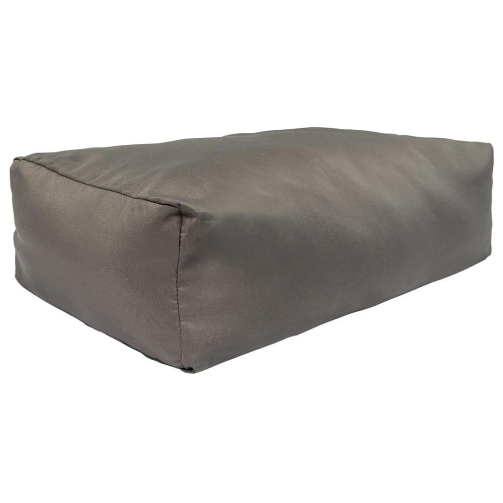 vidaXL Pallet Cushions 3 pcs Gray Polyester. Picture 8