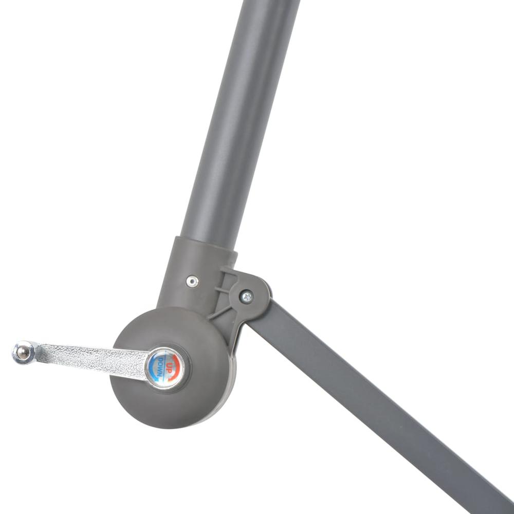 Cantilever Umbrella with Aluminum Pole 118.1" Taupe. Picture 5