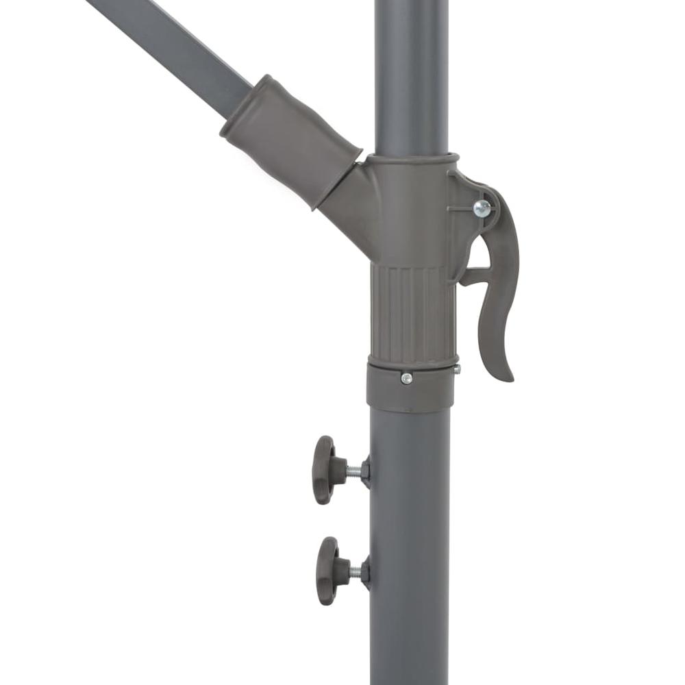 Cantilever Umbrella with Aluminum Pole 118.1" Taupe. Picture 6