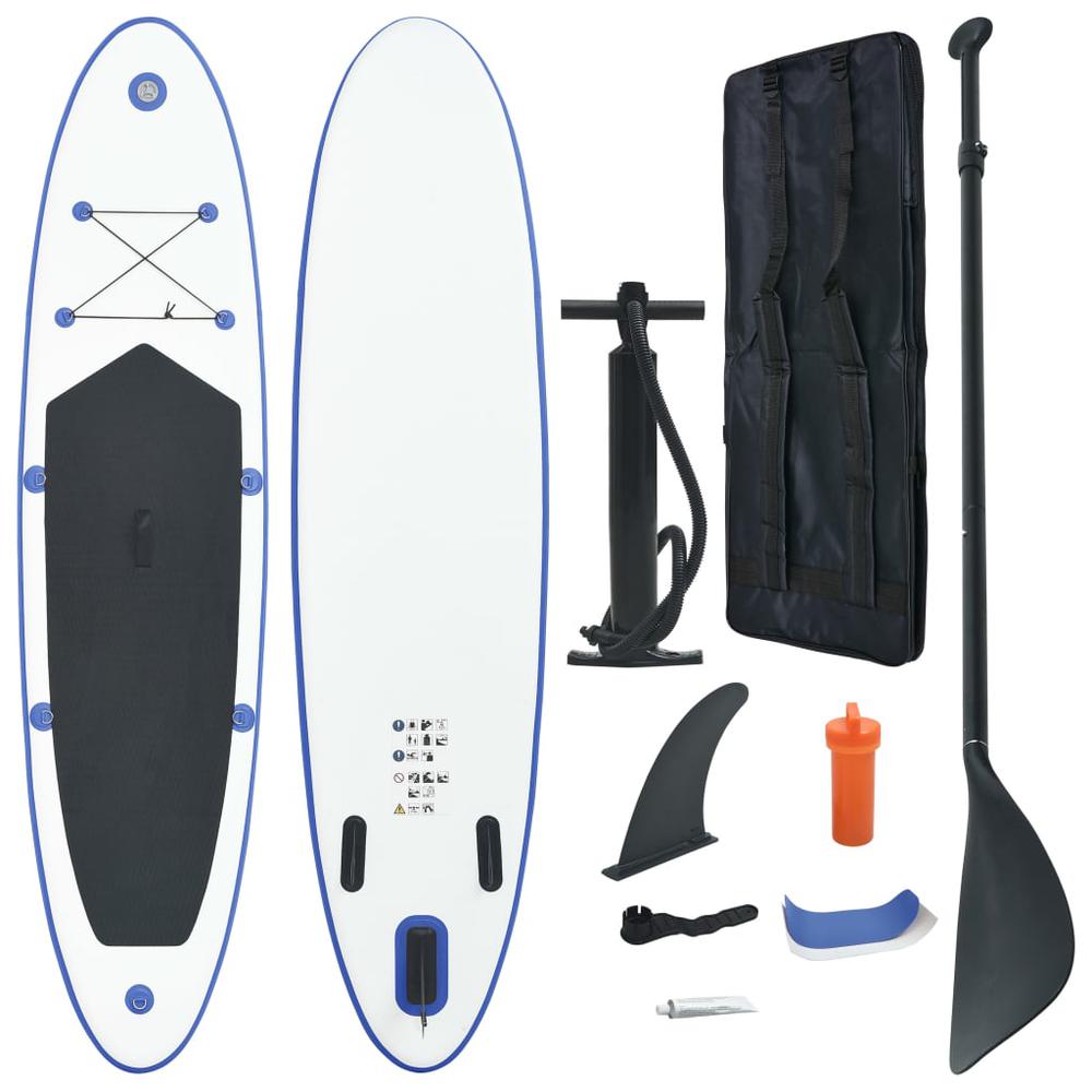 vidaXL Inflatable Stand Up Paddleboard Set Blue and White, 91582. The main picture.