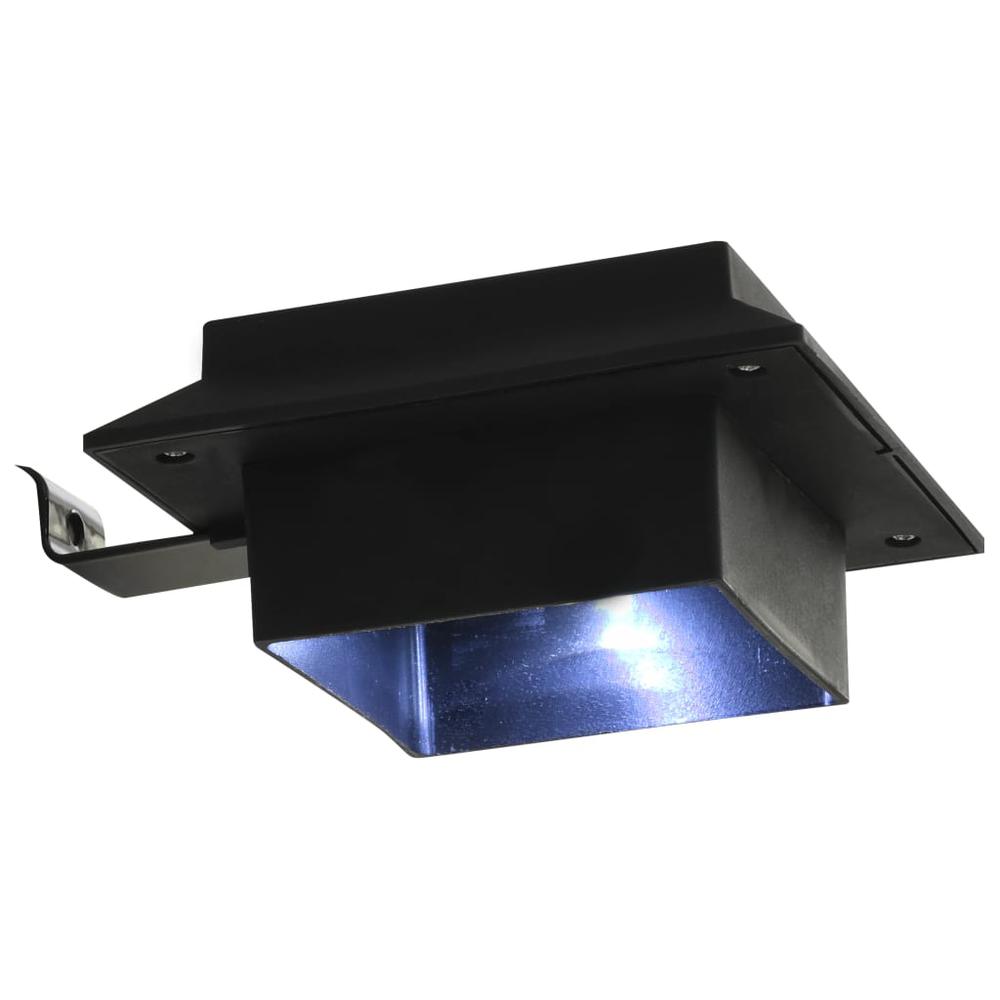 vidaXL Outdoor Solar Lamps 6 pcs LED Square 4.7" Black 4468. Picture 12