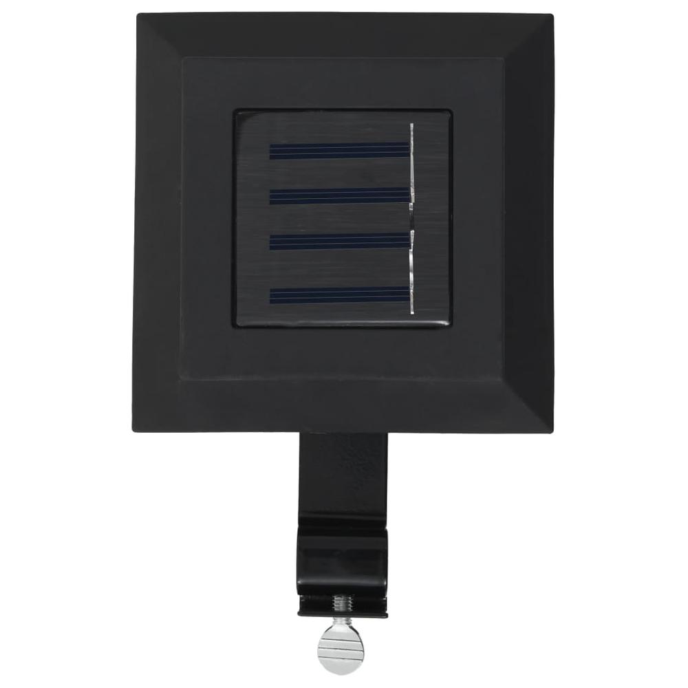 vidaXL Outdoor Solar Lamps 6 pcs LED Square 4.7" Black 4468. Picture 5