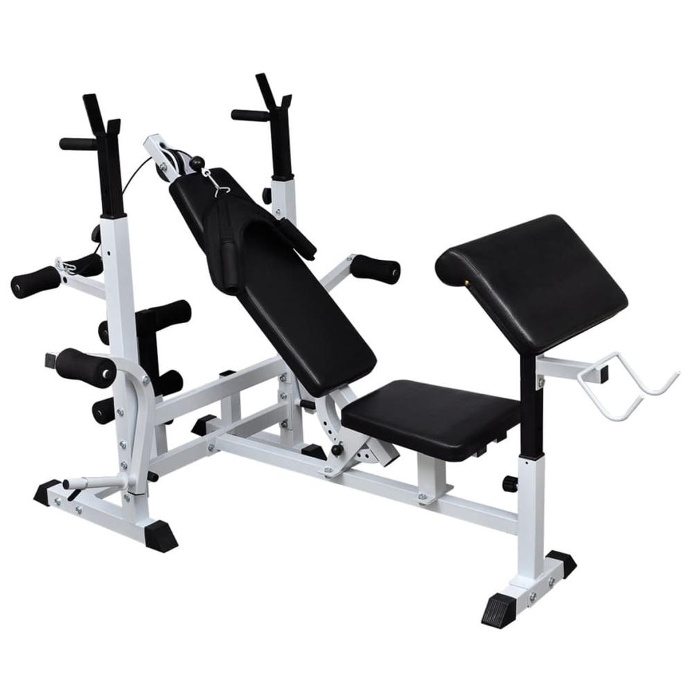 Weight Bench with Weight Rack, Barbell and Dumbbell Set 198.4 lb. Picture 2
