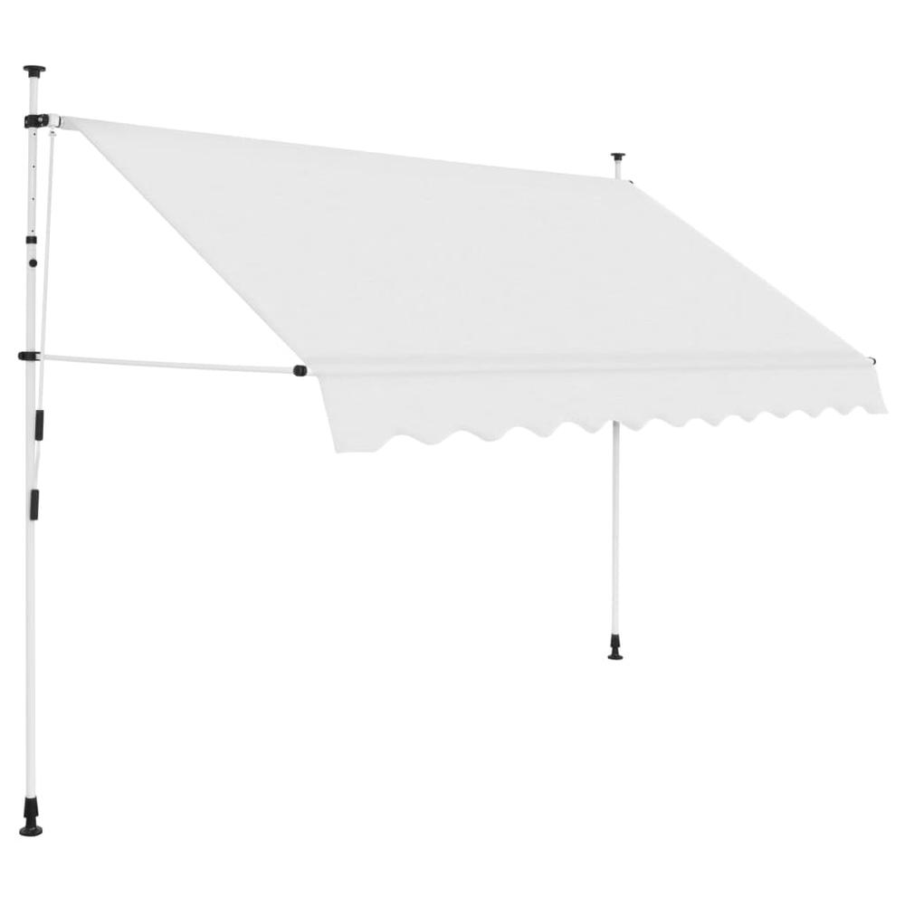 vidaXL Manual Retractable Awning 118.1" Cream, 143696. Picture 1
