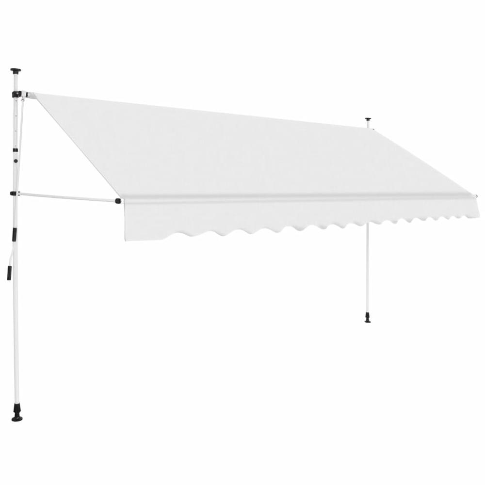 vidaXL Manual Retractable Awning 137.8" Cream, 143697. Picture 1