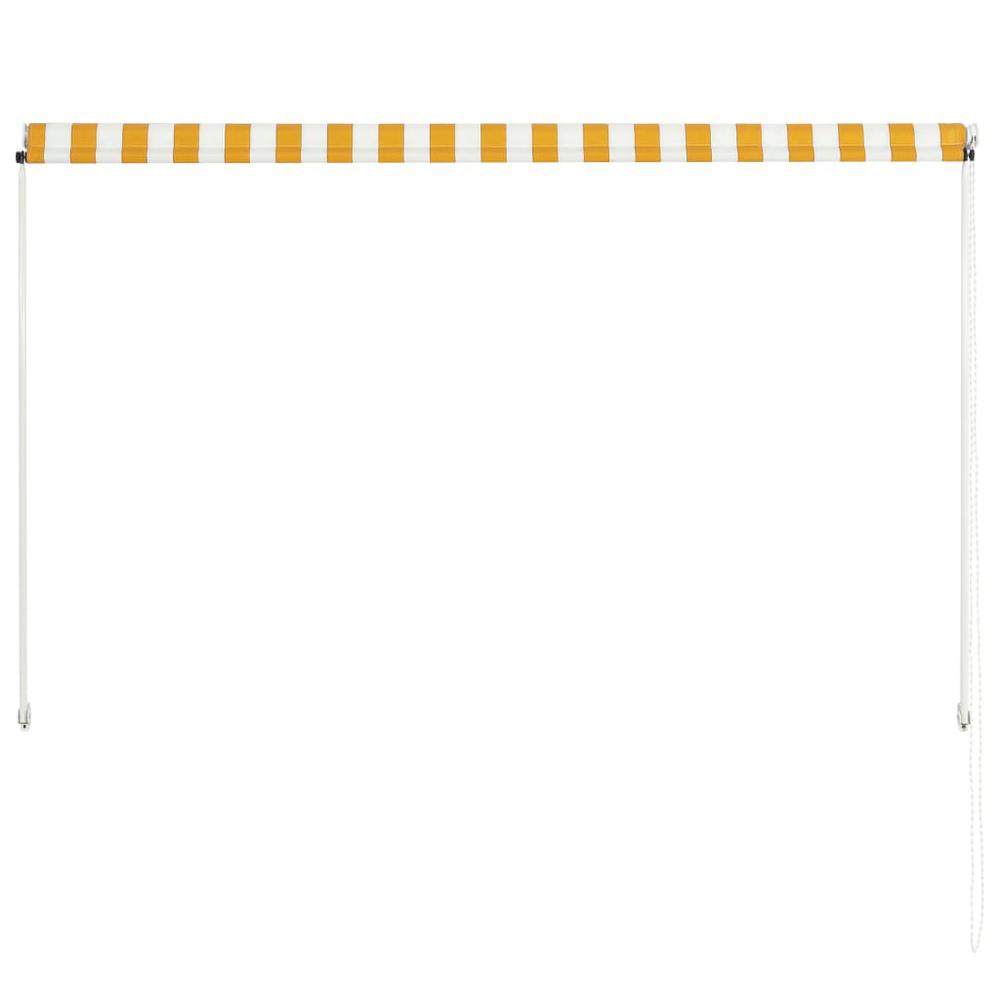 Retractable Awning 78.7"x59.1" Yellow and White. Picture 4