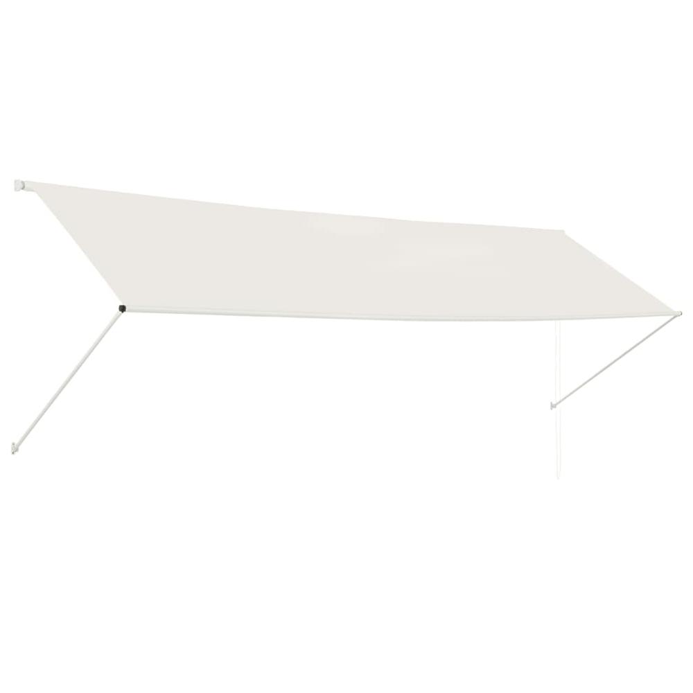 Retractable Awning 157.5"x59.1" Cream. Picture 1