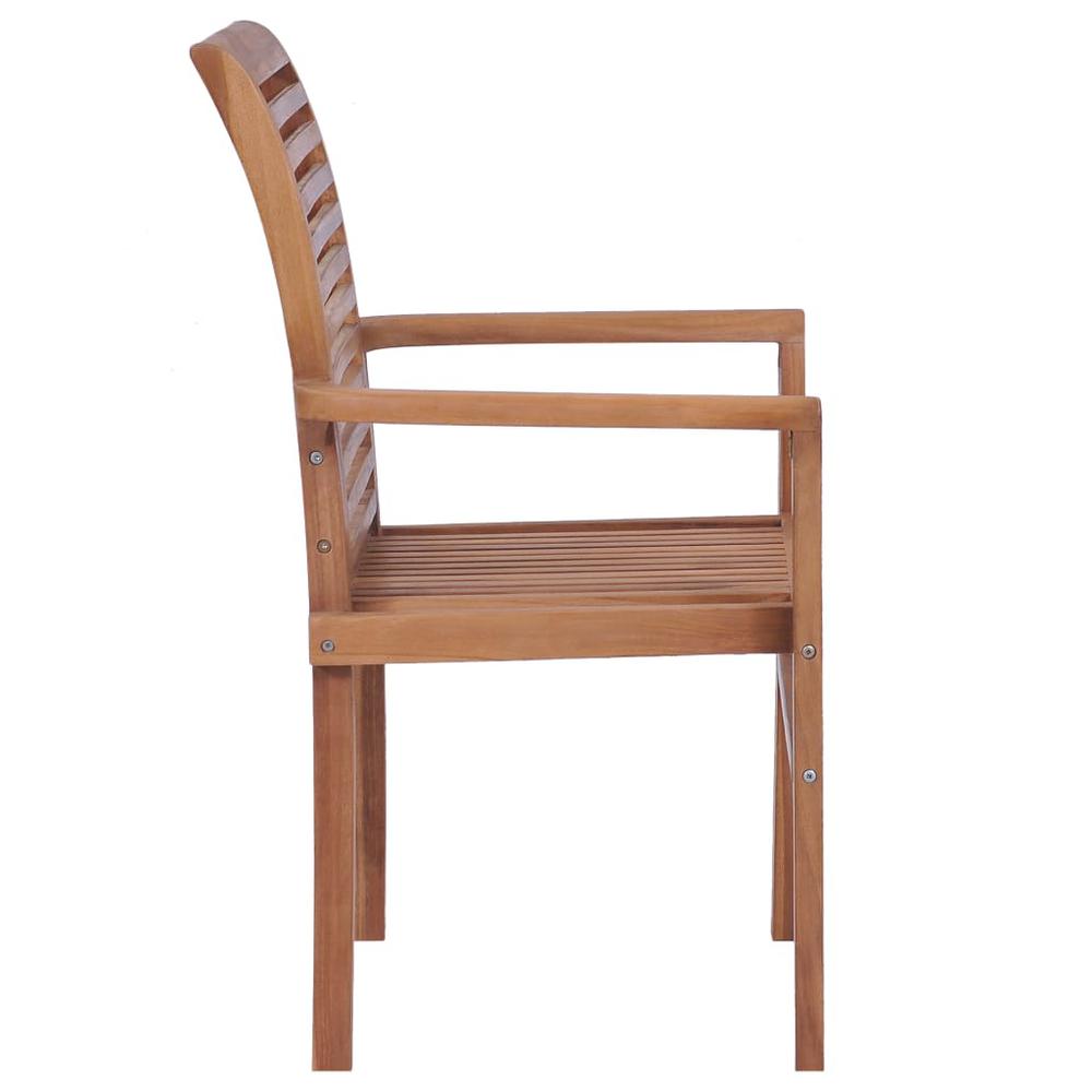 vidaXL Stacking Dining Chairs 2 pcs Solid Teak, 44664. Picture 6