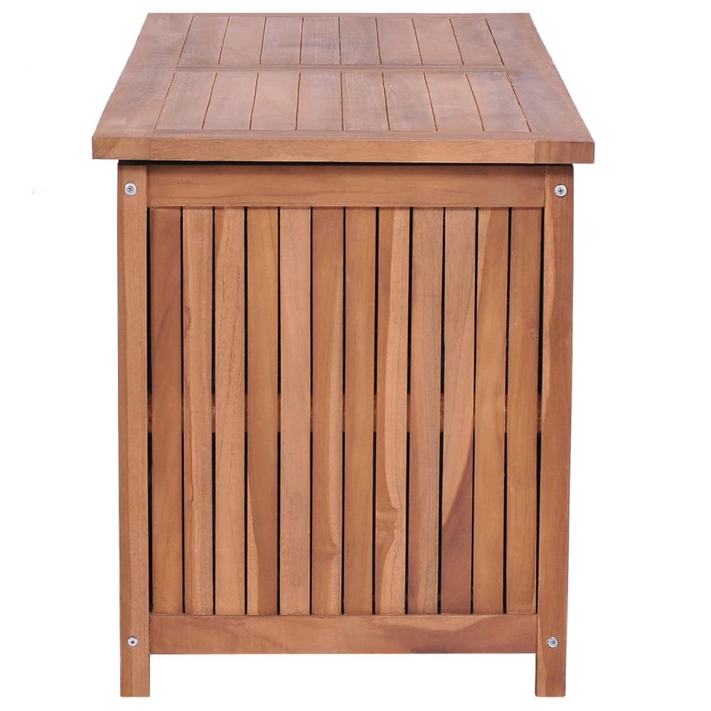 vidaXL Garden Storage Box 47.2"x19.7"x22.8" Solid Teak Wood, 44669. Picture 5