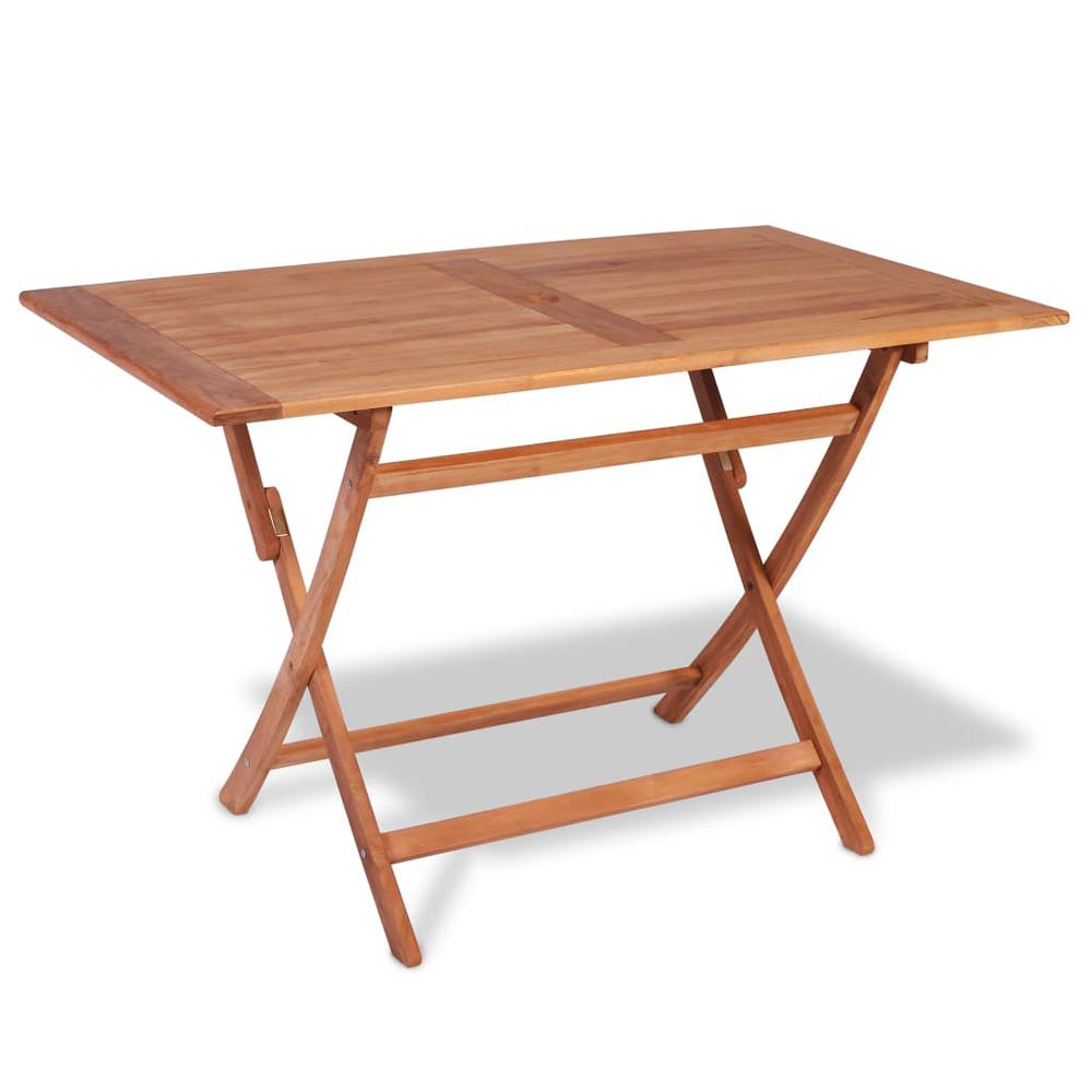 vidaXL Folding Garden Table 47.2"x27.6"x29.5" Solid Teak Wood, 44682. Picture 1