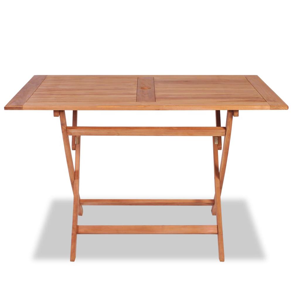 vidaXL Folding Garden Table 47.2"x27.6"x29.5" Solid Teak Wood, 44682. Picture 2