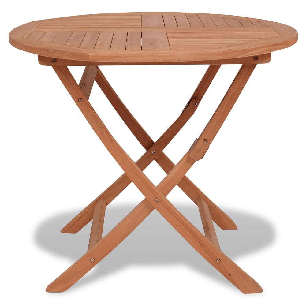 vidaXL Folding Garden Table 33.5"x30" Solid Teak Wood, 44689. Picture 1