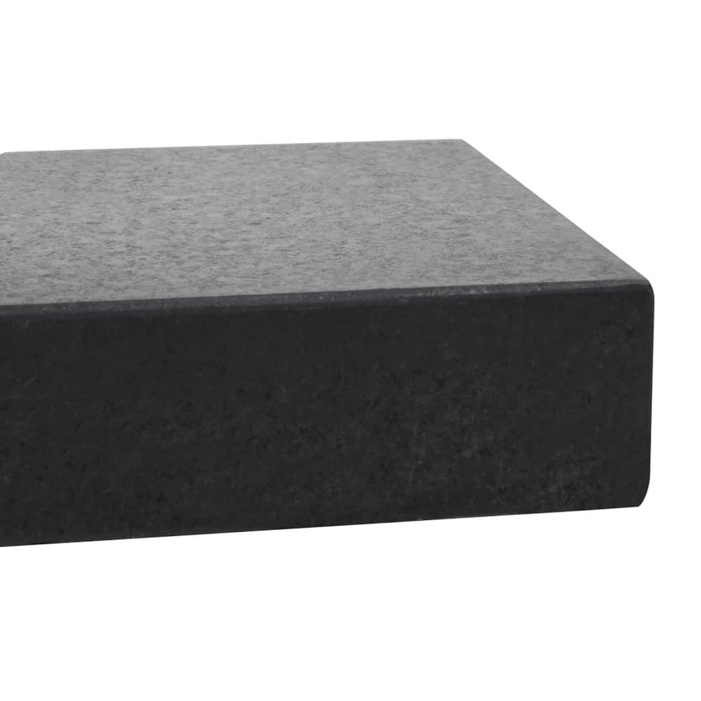 vidaXL Parasol Base Granite 55.1 lb Rectangular Black, 45067. Picture 2