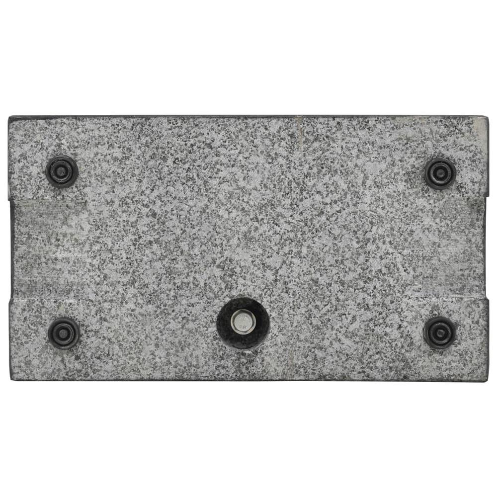 vidaXL Parasol Base Granite 55.1 lb Rectangular Black, 45067. Picture 4