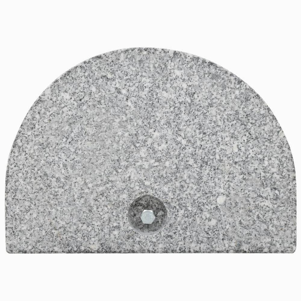 vidaXL Parasol Base Granite 22 lb Curved Gray, 45069. Picture 3