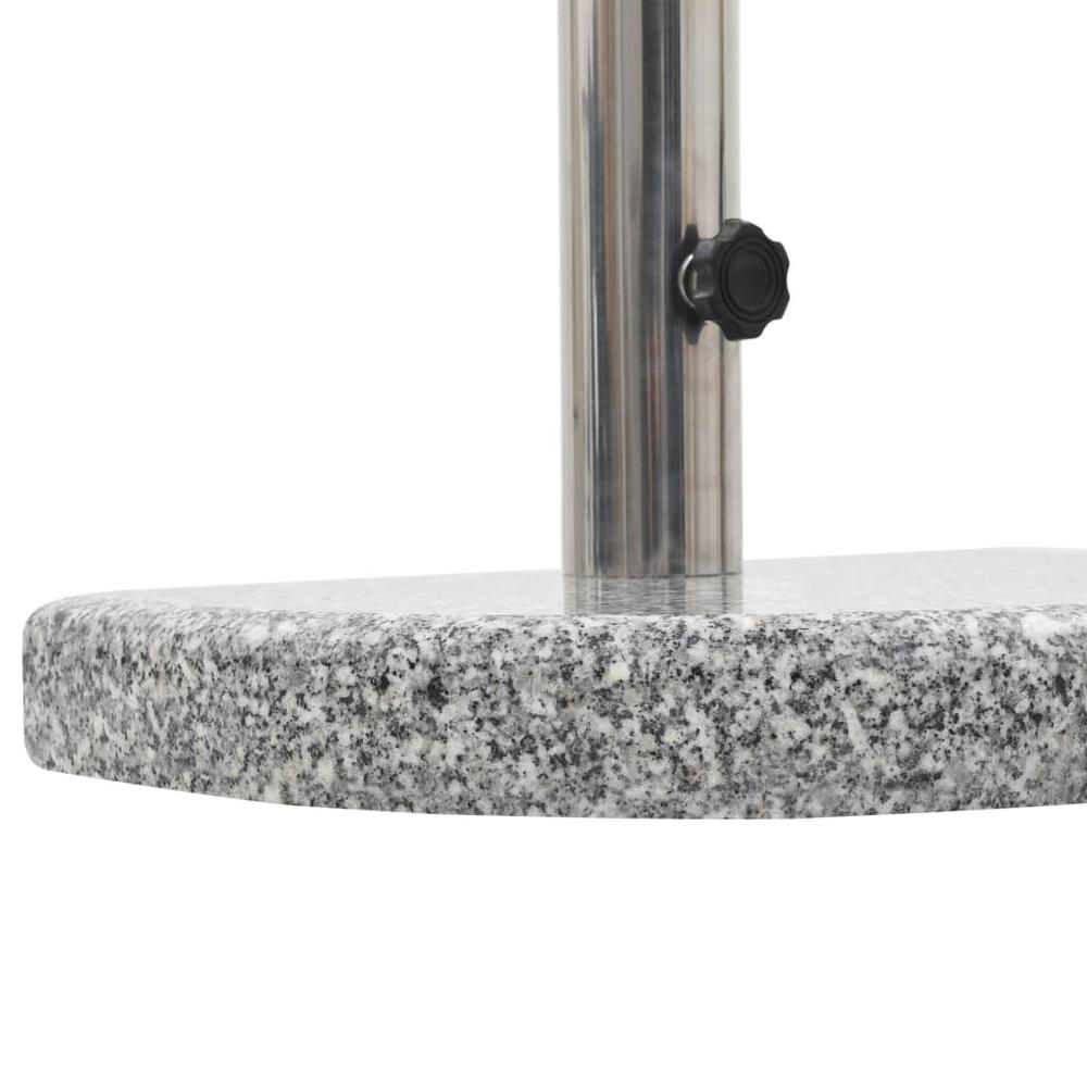 vidaXL Parasol Base Granite 22 lb Curved Gray, 45069. Picture 4