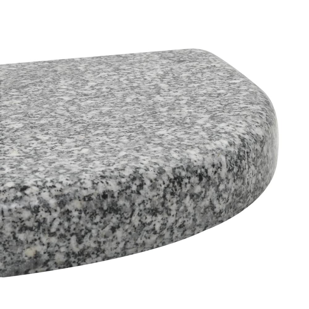 vidaXL Parasol Base Granite 22 lb Curved Gray, 45069. Picture 5