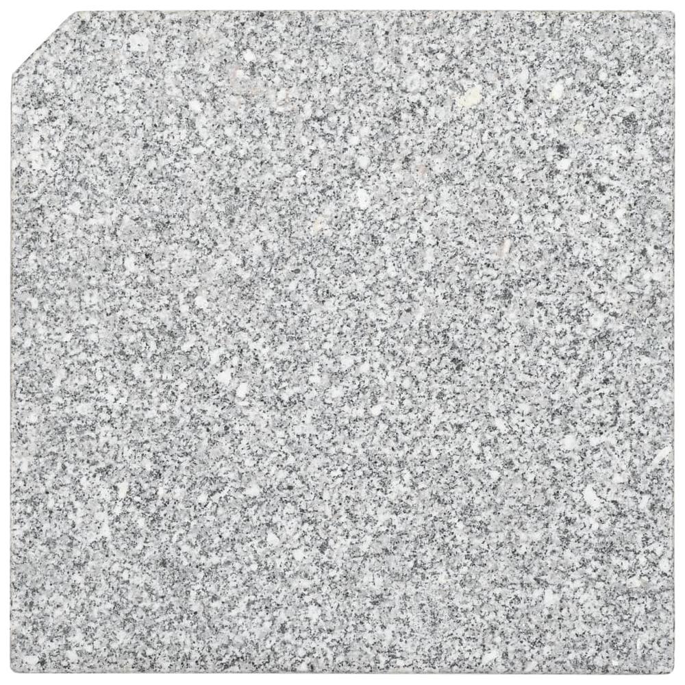 vidaXL Umbrella Weight Plate Granite 55.1 lb Square Gray, 45070. Picture 3