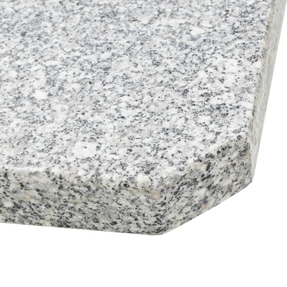 vidaXL Umbrella Weight Plate Granite 55.1 lb Square Gray, 45070. Picture 5