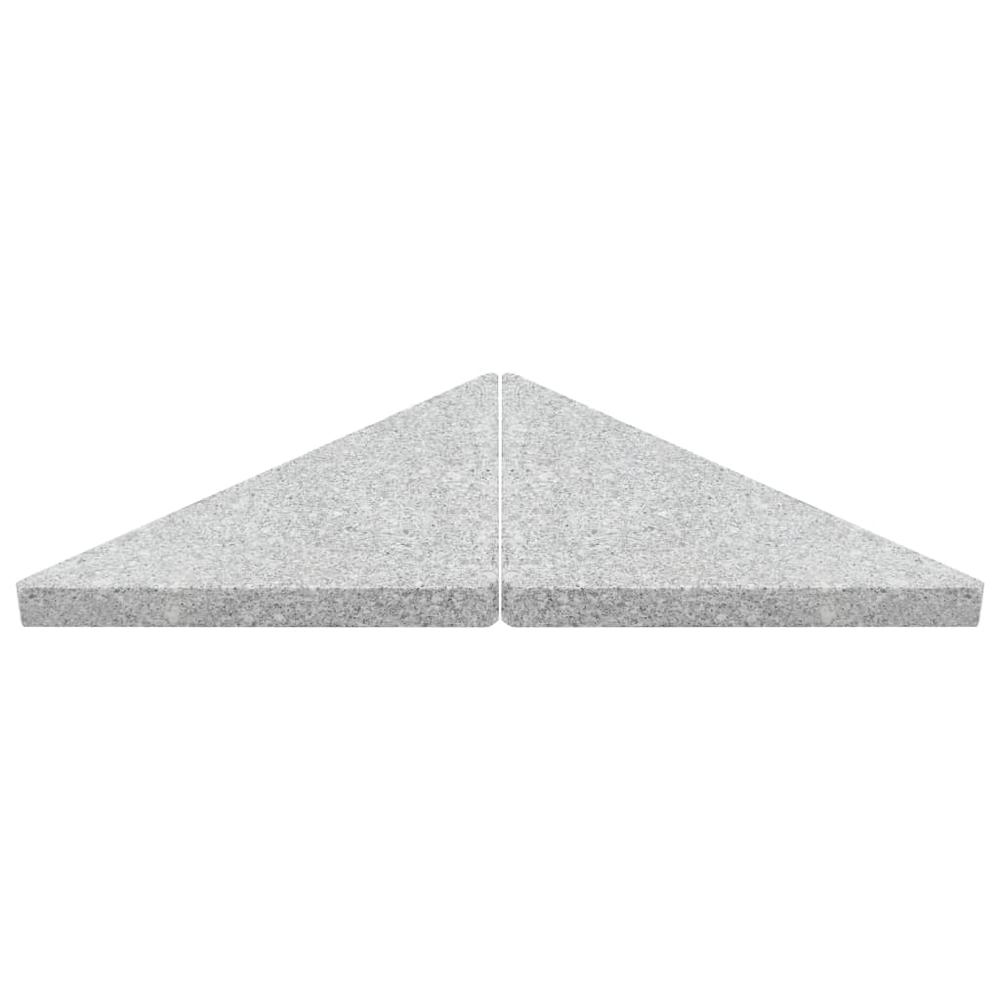 vidaXL Umbrella Weight Plate Granite 33.1 lb Triangular Gray, 45071. Picture 3