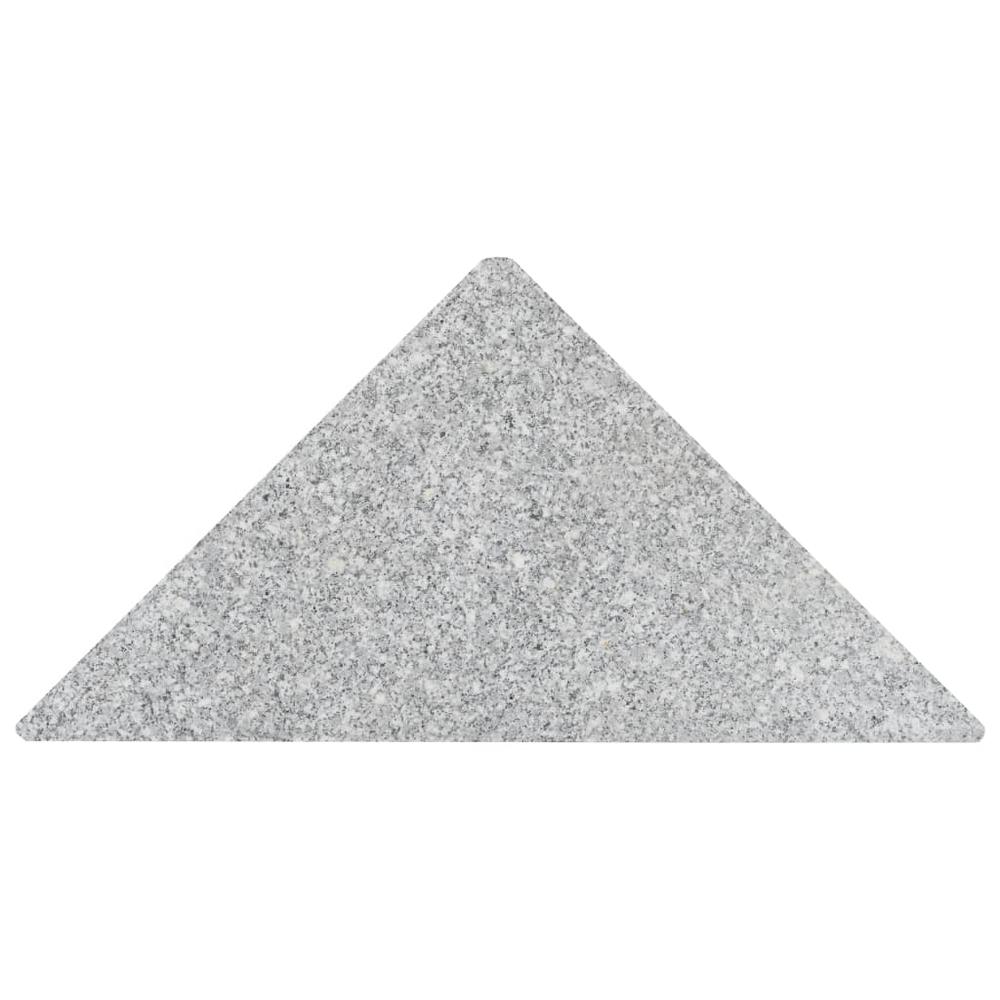 vidaXL Umbrella Weight Plate Granite 33.1 lb Triangular Gray, 45071. Picture 4