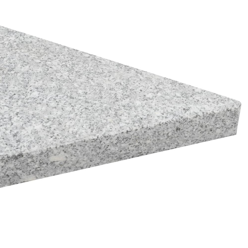 vidaXL Umbrella Weight Plate Granite 33.1 lb Triangular Gray, 45071. Picture 5