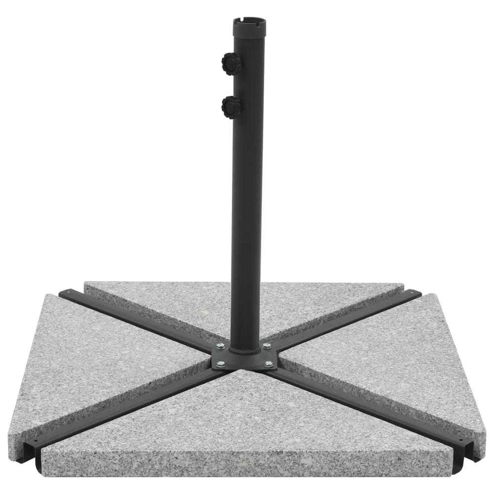 vidaXL Umbrella Weight Plate Granite 33.1 lb Triangular Gray, 45071. Picture 1