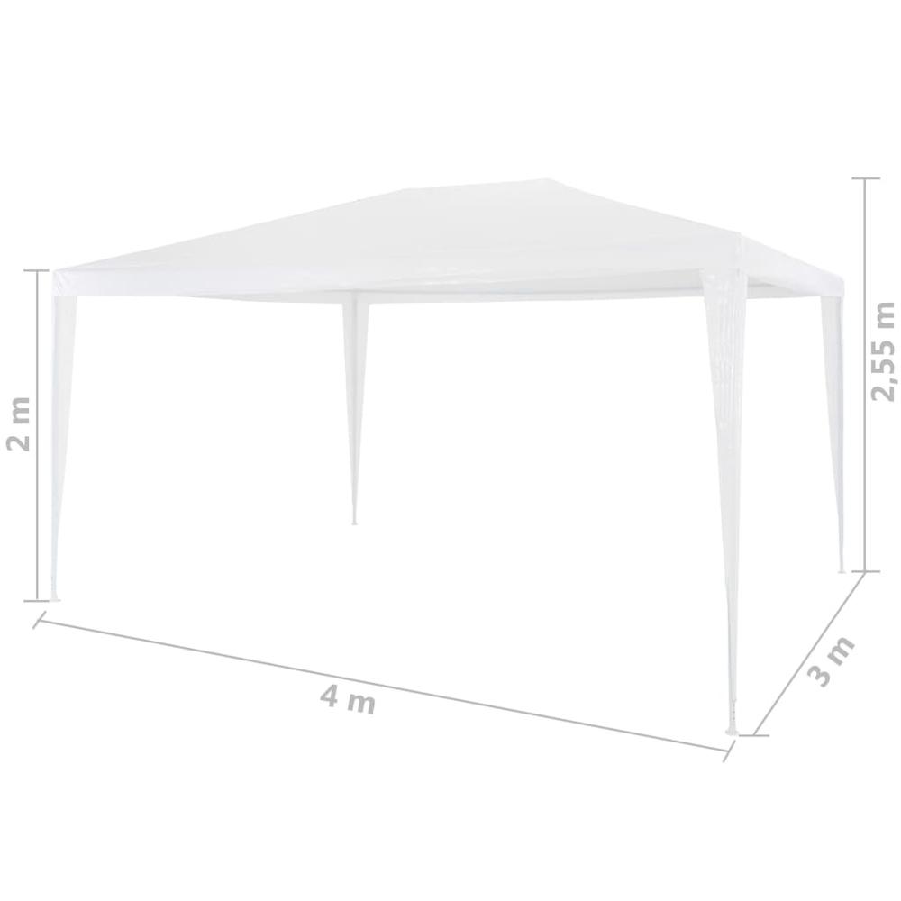 vidaXL Partytent 118"x157.5" White. Picture 6