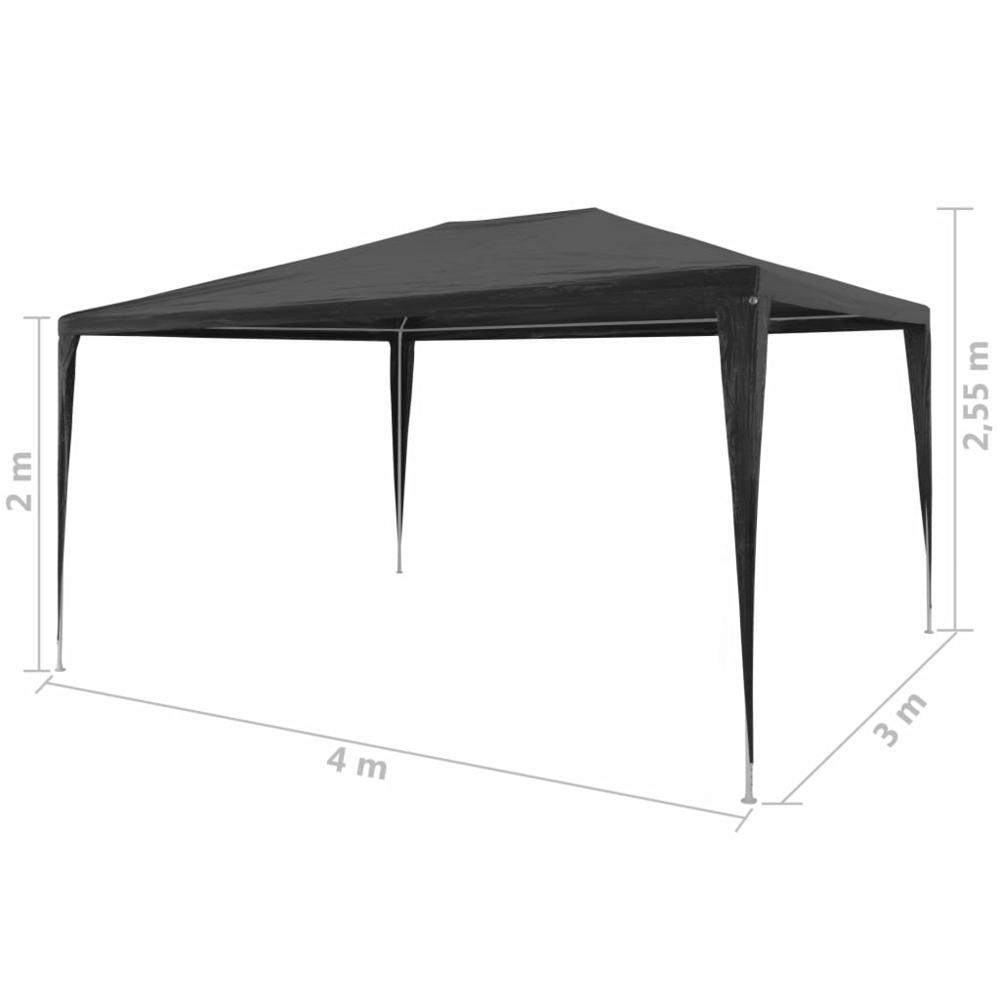 vidaXL Party Tent PE Anthracite 9'10"x13'1", 45087. Picture 6