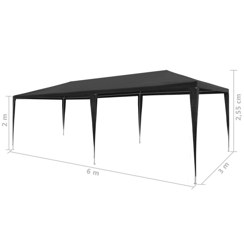 vidaXL Party Tent PE Anthracite 9'10"x19'8" , 45088. Picture 6