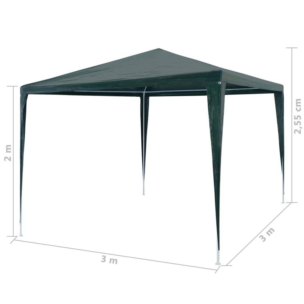 vidaXL Party Tent PE Green 9'10"x9'10" , 45091. Picture 6
