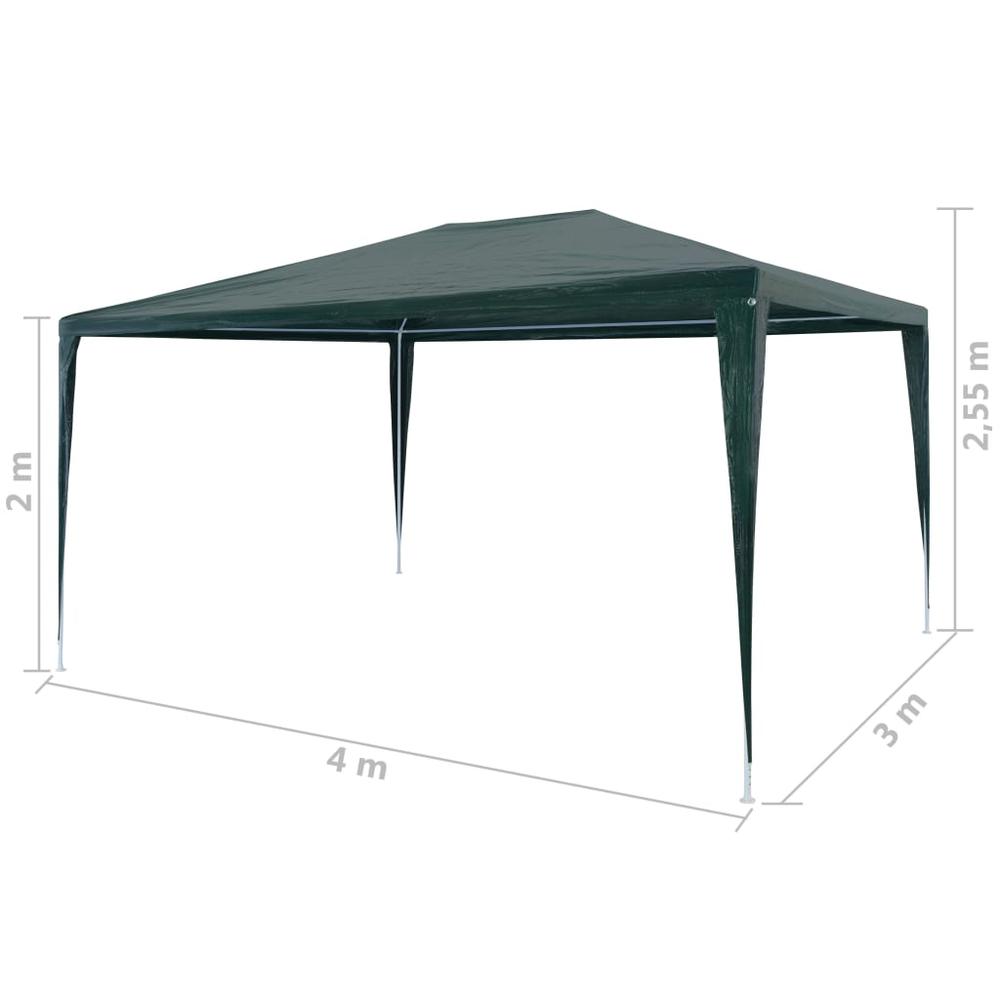 vidaXL Party Tent PE Green 9'10"x13'1", 45092. Picture 6