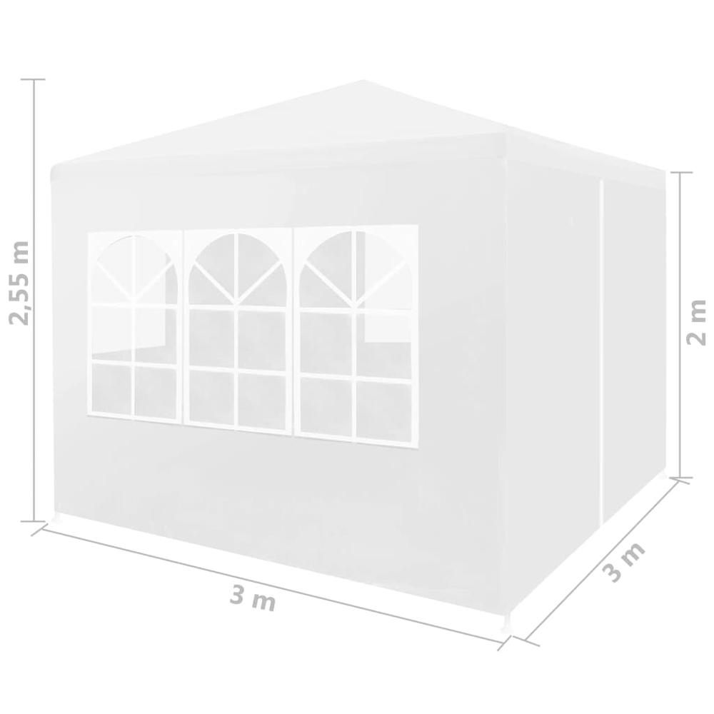 vidaXL Party Tent 9'10"x9'10" White, 45096. Picture 7