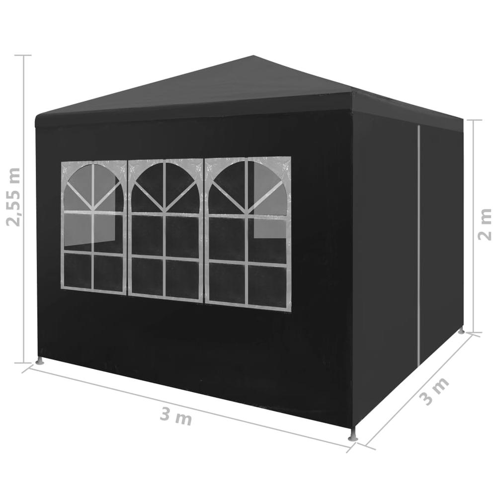 vidaXL Party Tent 9'10"x9'10" Anthracite, 45098. Picture 3
