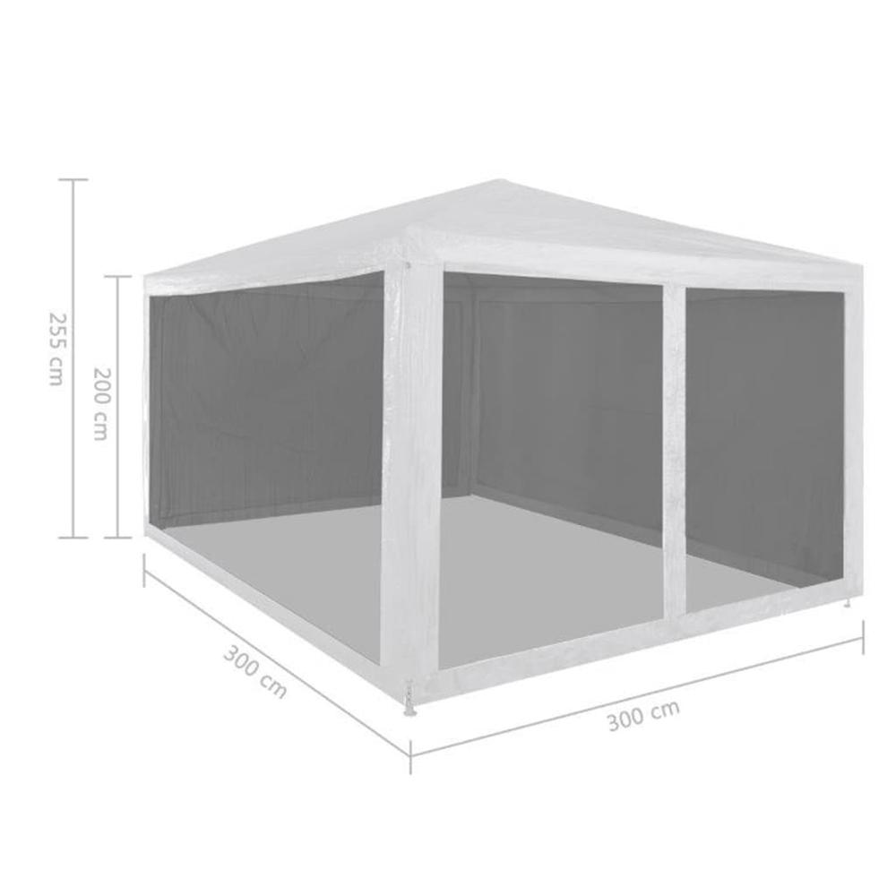 Party Tent with 4 Mesh Sidewalls 9.8' x 9.8'. Picture 5