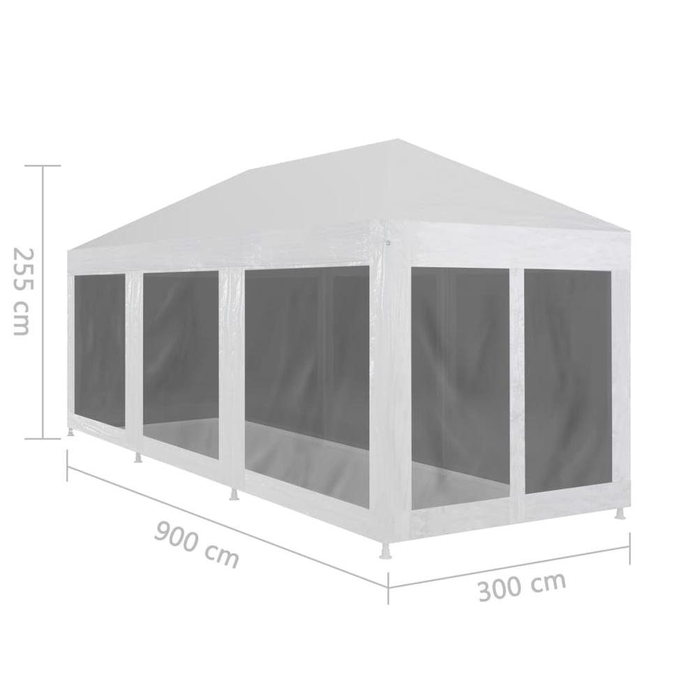 Party Tent with 8 Mesh Sidewalls 29.5' x 9.8'. Picture 5