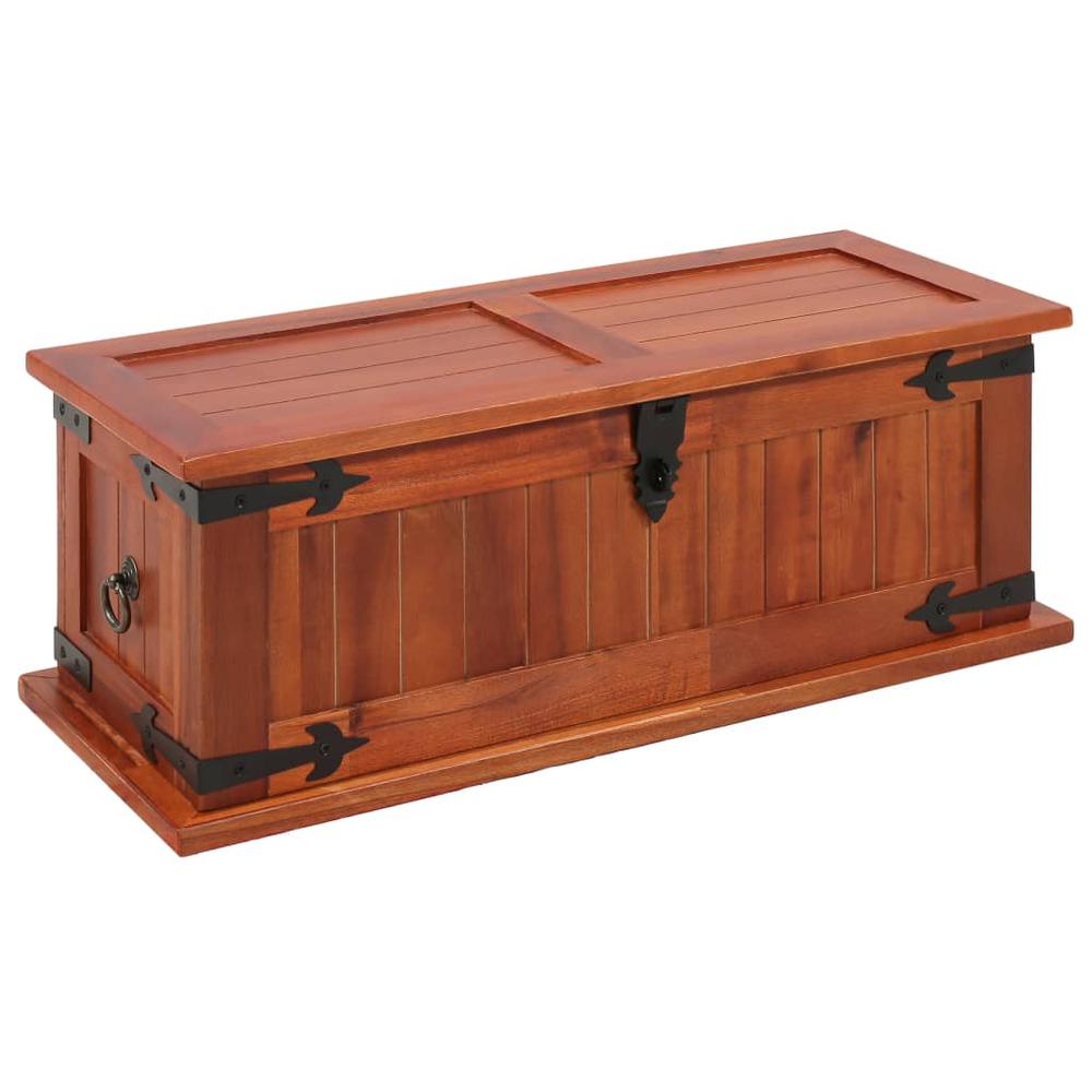 vidaXL Storage Chest 23.6"x9.8"x8.7" Solid Acacia Wood, 247240. Picture 1