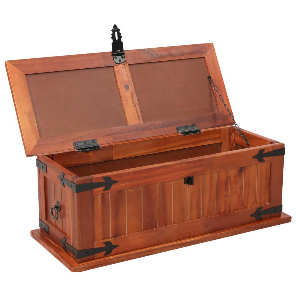 vidaXL Storage Chest 23.6"x9.8"x8.7" Solid Acacia Wood, 247240. Picture 7