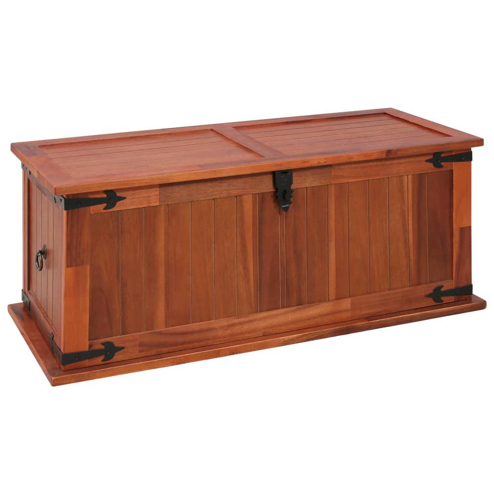 vidaXL Storage Chest 35.4"x17.7"x15.7" Solid Acacia Wood, 247242. Picture 1