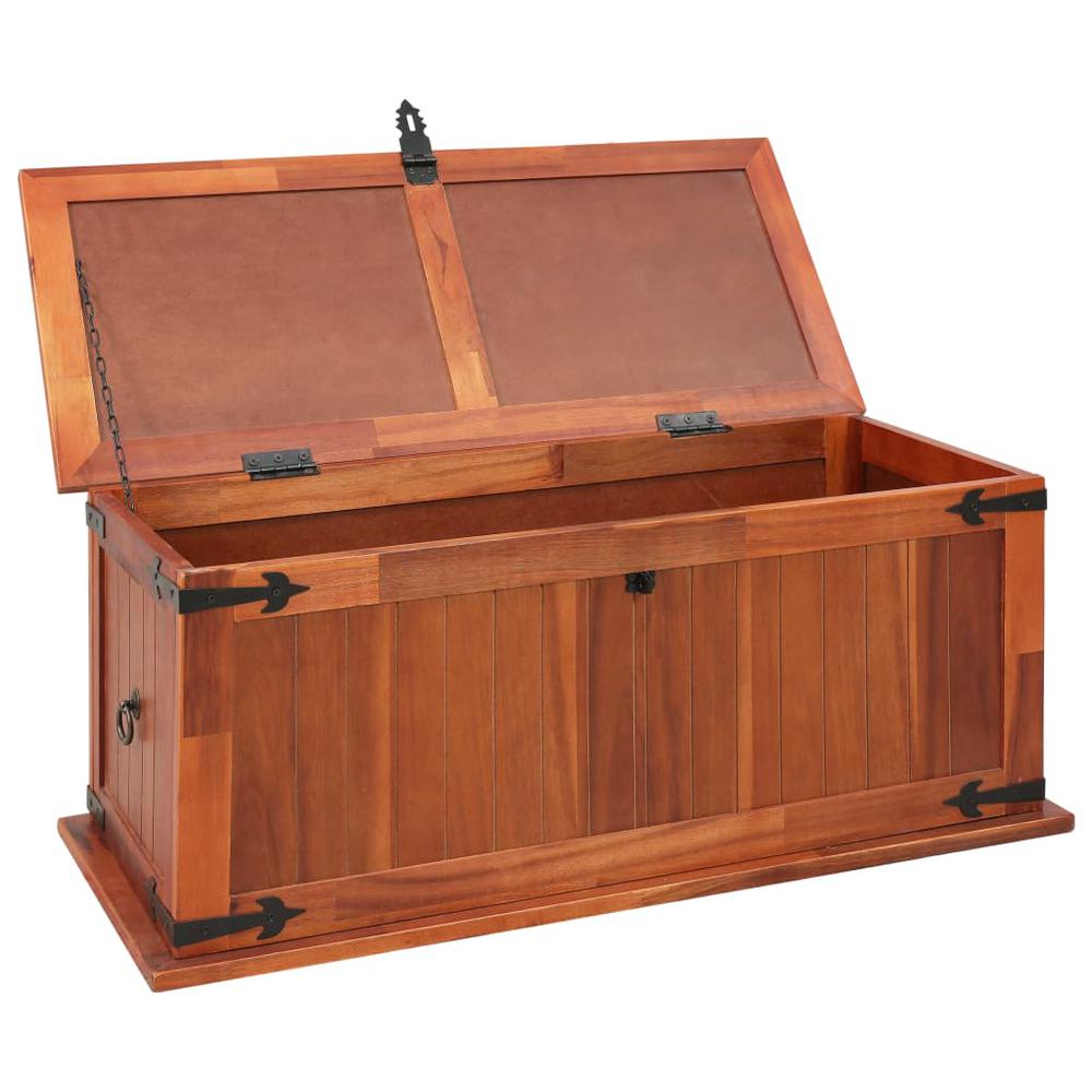 vidaXL Storage Chest 35.4"x17.7"x15.7" Solid Acacia Wood, 247242. Picture 7