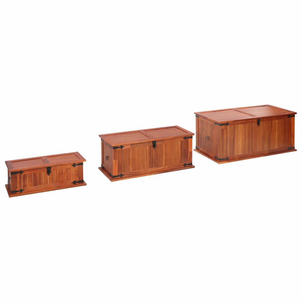 vidaXL Storage Chests 3 pcs Solid Acacia Wood, 247243. Picture 7