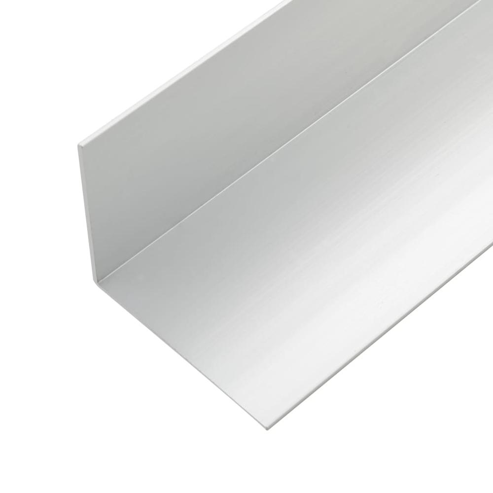 vidaXL 5 pcs Decking Angle Trims Aluminum 66.9" Silver. Picture 5